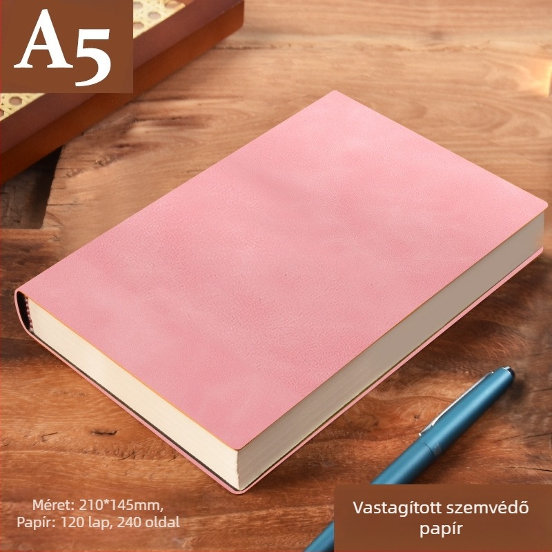 Vastag bőr jegyzettömb csattal, üzletembereknek, egyszerű főiskolai hallgatóknak, 5 megbeszélésnapló művészet