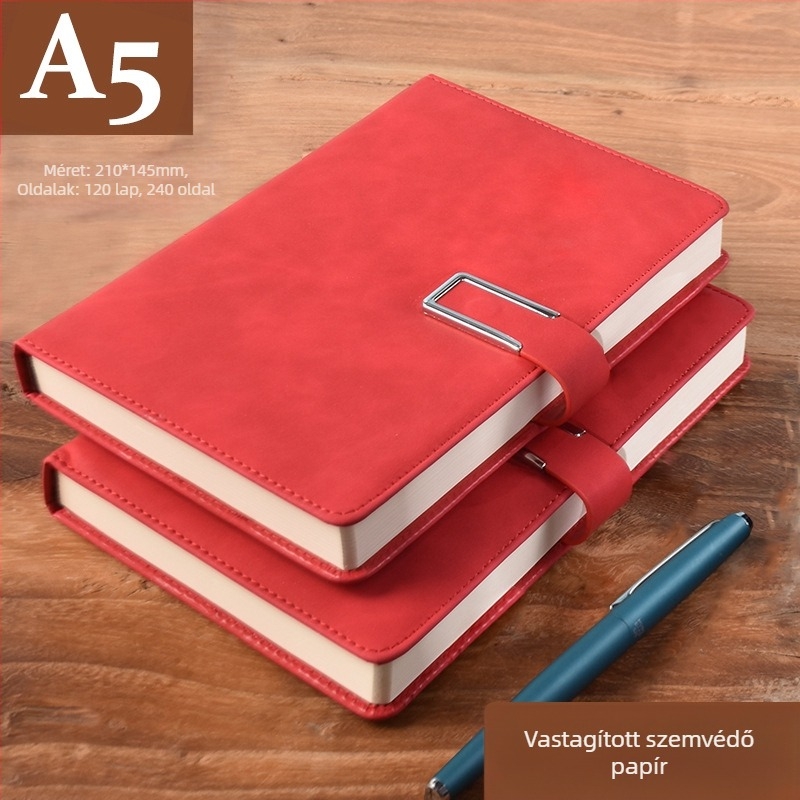 Vastag bőr jegyzettömb csattal, üzletembereknek, egyszerű főiskolai hallgatóknak, 5 megbeszélésnapló művészet