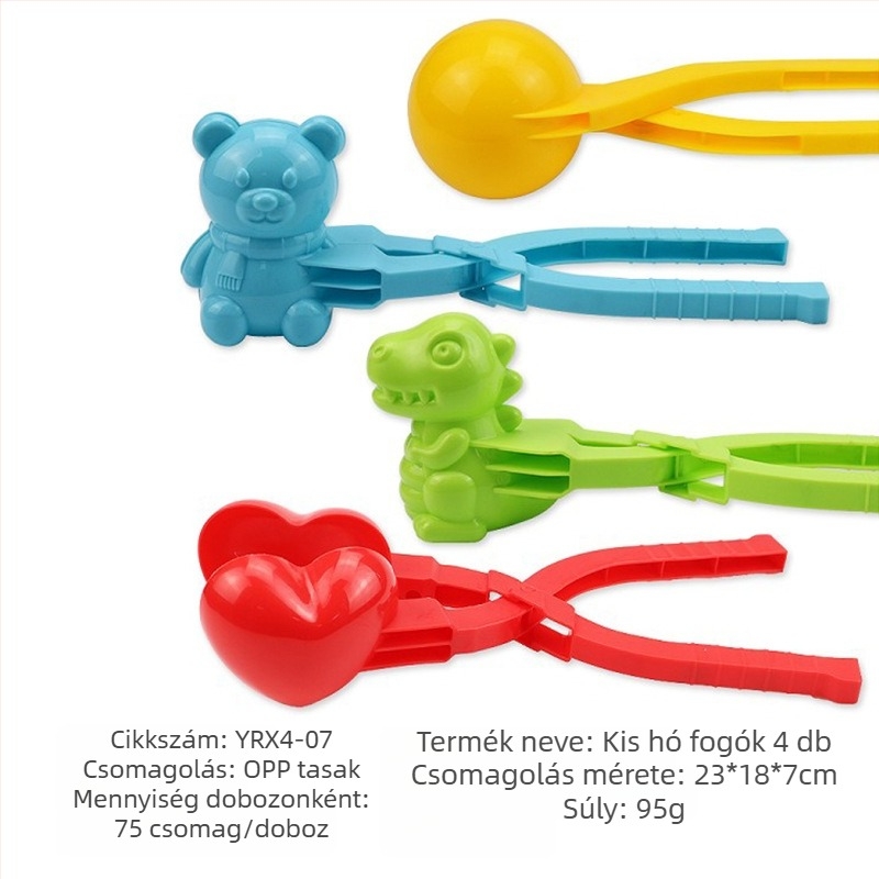 Határokon átnyúló hógolyócsat-csipesz nagykereskedelmi gyermek téli kültéri csiptetőjáték hócsata interaktív készlet