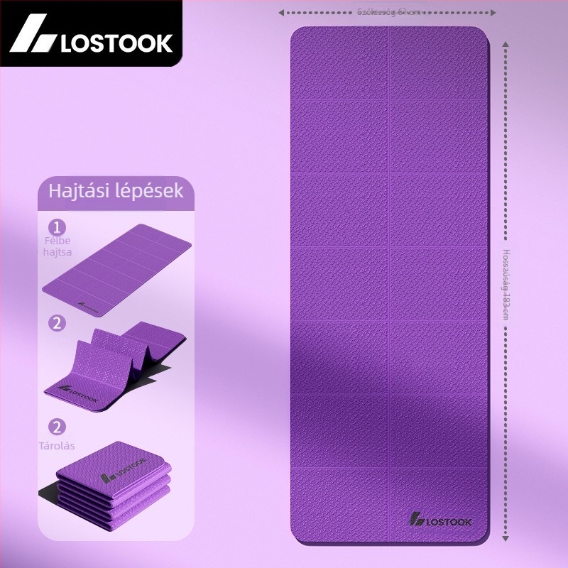 Összecsukható jógaszőnyeg Csúszásmentes, szélesített, vastagított fitneszszőnyeg Otthoni csendes, szélesített, vastagított edzőszőnyeg nagykereskedelem