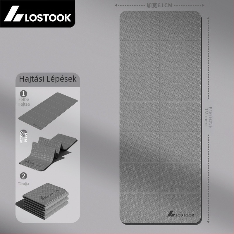 Összecsukható jógaszőnyeg Csúszásmentes, szélesített, vastagított fitneszszőnyeg Otthoni csendes, szélesített, vastagított edzőszőnyeg nagykereskedelem