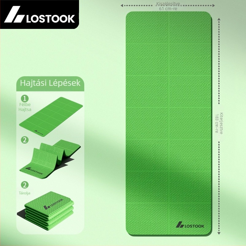 Összecsukható jógaszőnyeg Csúszásmentes, szélesített, vastagított fitneszszőnyeg Otthoni csendes, szélesített, vastagított edzőszőnyeg nagykereskedelem