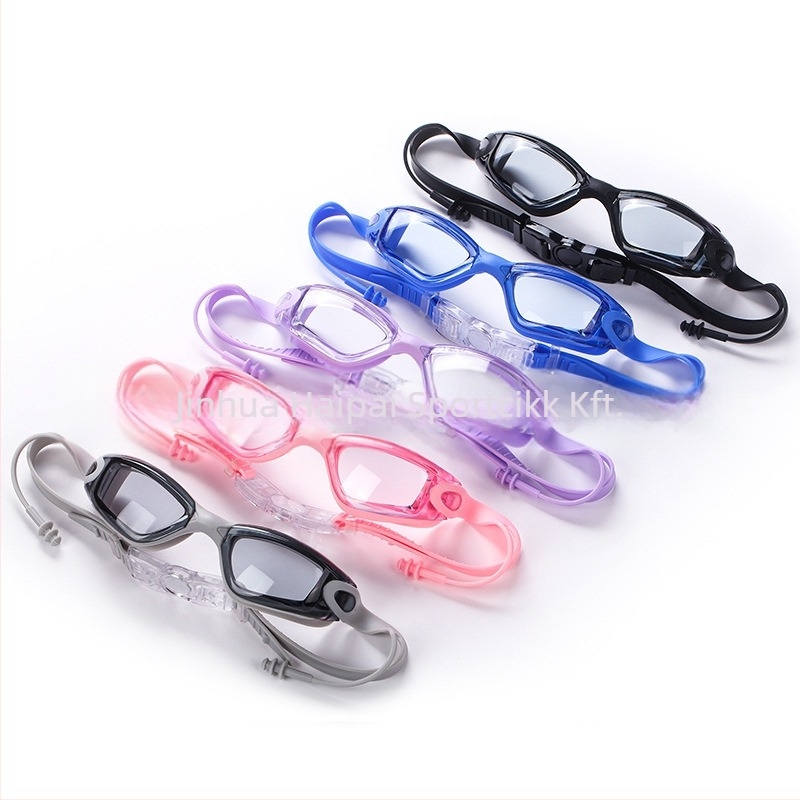 Határokon átnyúló nagyfelbontású úszószemüveg felnőtteknek, páramentes úszószemüveg nagykereskedelmi szemüveg férfiaknak és nőknek, szilikon vízálló úszószemüveg dobozban