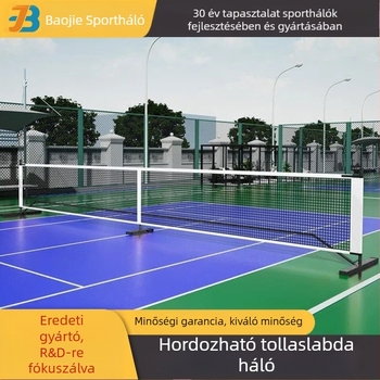 Baojie tollaslabda háló versenyállvány rövid teniszháló iskolai edzőasztalitenisz háló keret hordozható összecsukható