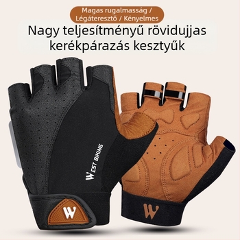 Western Rider kesztyűk Félujjas kerékpár Motorkerékpár Rövidujjas kesztyűk Ütéscsillapító Csúszásgátló felszerelés