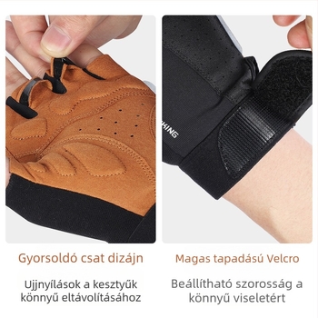 Western Rider kesztyűk Félujjas kerékpár Motorkerékpár Rövidujjas kesztyűk Ütéscsillapító Csúszásgátló felszerelés