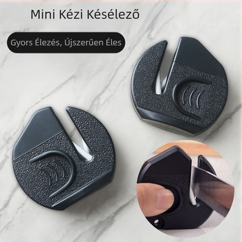 Mini élezőeszköz, kicsi, gyorsan hordozható, új, kültéri fenőkő, kerámia élezőeszköz kulcstartóval