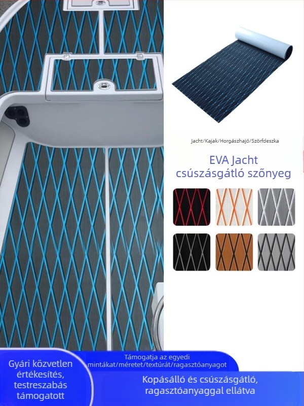 Csúszásgátló evezős deszka, csúszásgátló védő lábtartó, kajak kiegészítők, rombusz teakfa, tengeri EVA padlószőnyeg