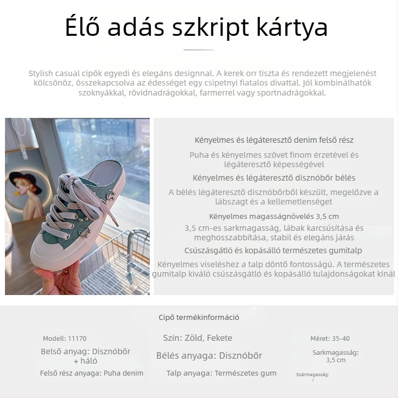 Új stílusú zárt orrú papucsok 2025 nyári női cipők alkalmi vastag talpú puha talpú divatos kültéri női vászon lélegző félpapucs nőknek