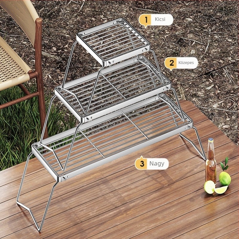 Kültéri összecsukható rajzfilm tűzhely grillsütő állvány kempingkemence teafőző háztartási beltéri faszenes grillsütő grillsütő állvány
