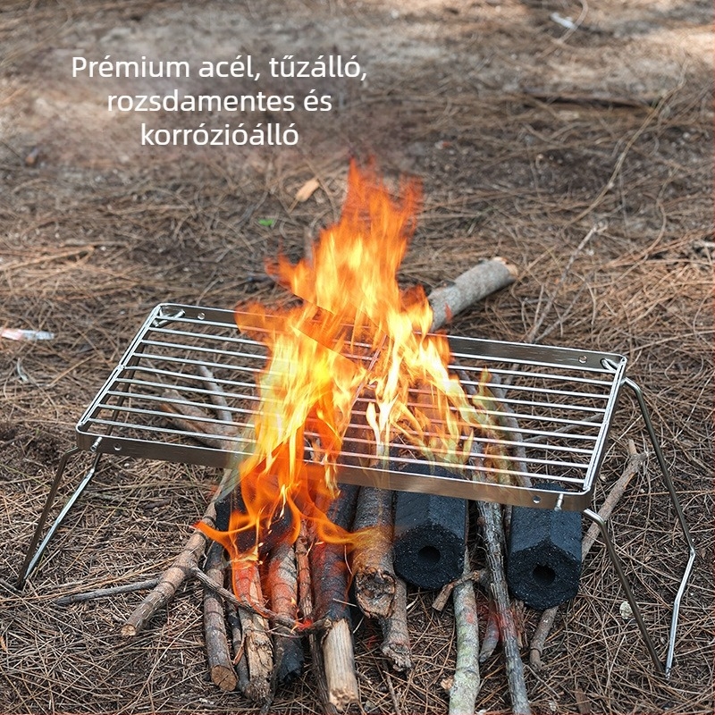 Kültéri összecsukható rajzfilm tűzhely grillsütő állvány kempingkemence teafőző háztartási beltéri faszenes grillsütő grillsütő állvány