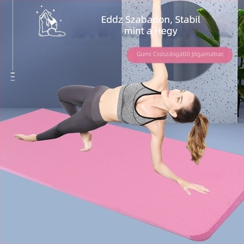 NBR jógaszőnyeg vastagított, csúszásmentes, ütéscsillapító, csendes, szélesített és bélelt felnőtt férfi és női fitnesz torna jógaszőnyeg