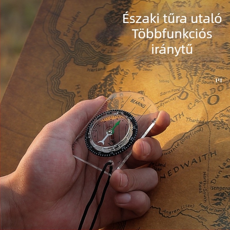 Iránytű hordozható mérleg kültéri kempingezéshez, hegymászáshoz, túlélési irányhoz, autóipari kellékekhez, nagy pontosságú északi iránytűhöz