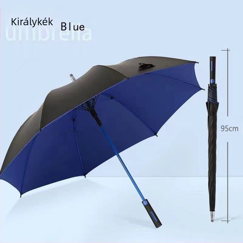 Vízálló tok, hosszú nyelű esernyő, nagy szemű eső, kettős célú, viharálló szálas, egyenes rúddal, erős és tartós napvédő golf esernyő