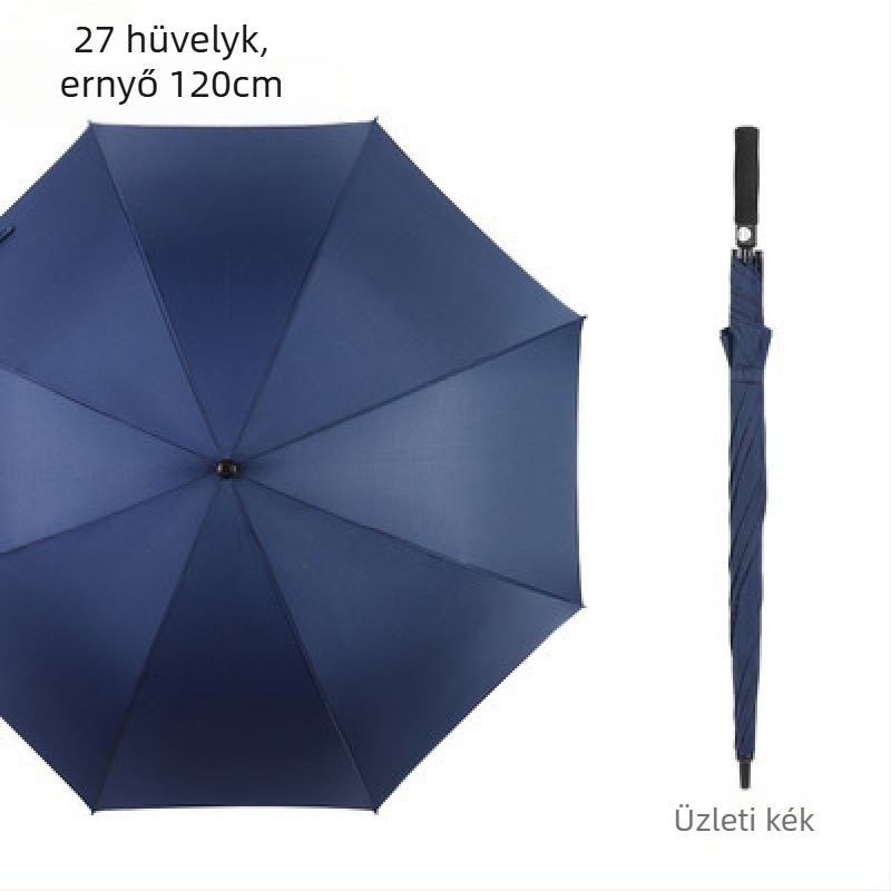 Vízálló tok, hosszú nyelű esernyő, nagy szemű eső, kettős célú, viharálló szálas, egyenes rúddal, erős és tartós napvédő golf esernyő