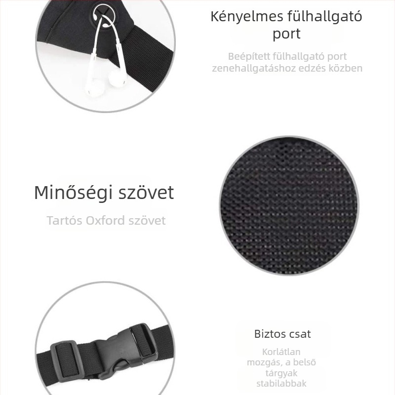 Dinamikus kültéri deréktáska, multifunkcionális szabadidős utazási keresztpántos mellkastáska, vízálló fitnesz futáshoz, mobiltelefon-tárolótáska