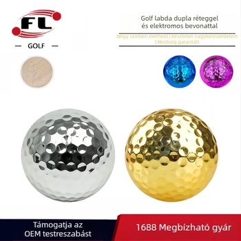 Fuli Sports Factory közvetlen értékesítésű golf ajándéklabda, galvanizált golflabda, színes, kétrétegű versenylabda, négy színben