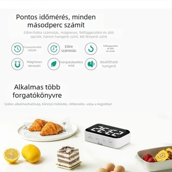 Időzítő tanulásra szánt LED elektronikus gyermek időzítő ébresztőóra stopperóra kettős célú fordított konyhai emlékeztető nagyméretű képernyőn