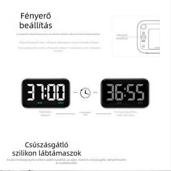Időzítő tanulásra szánt LED elektronikus gyermek időzítő ébresztőóra stopperóra kettős célú fordított konyhai emlékeztető nagyméretű képernyőn