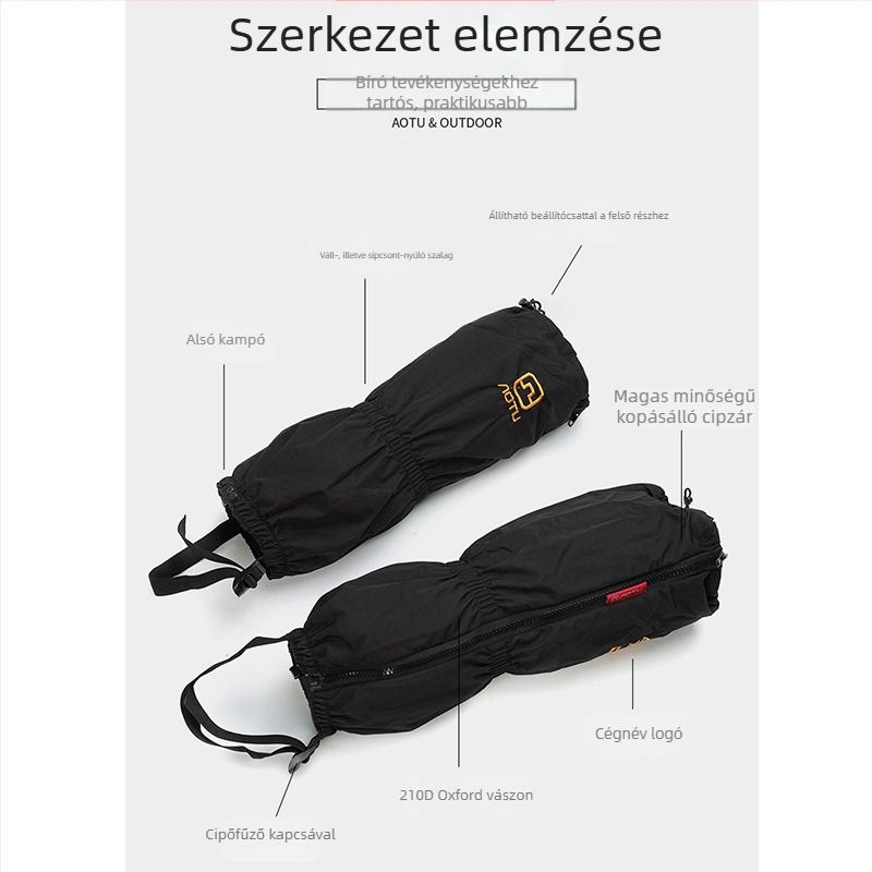 Síelés kültéri hótakaró férfi és női túrázás hóálló kígyóálló homokálló lábvédő cipővédő lábvédő lábvédő 89 04