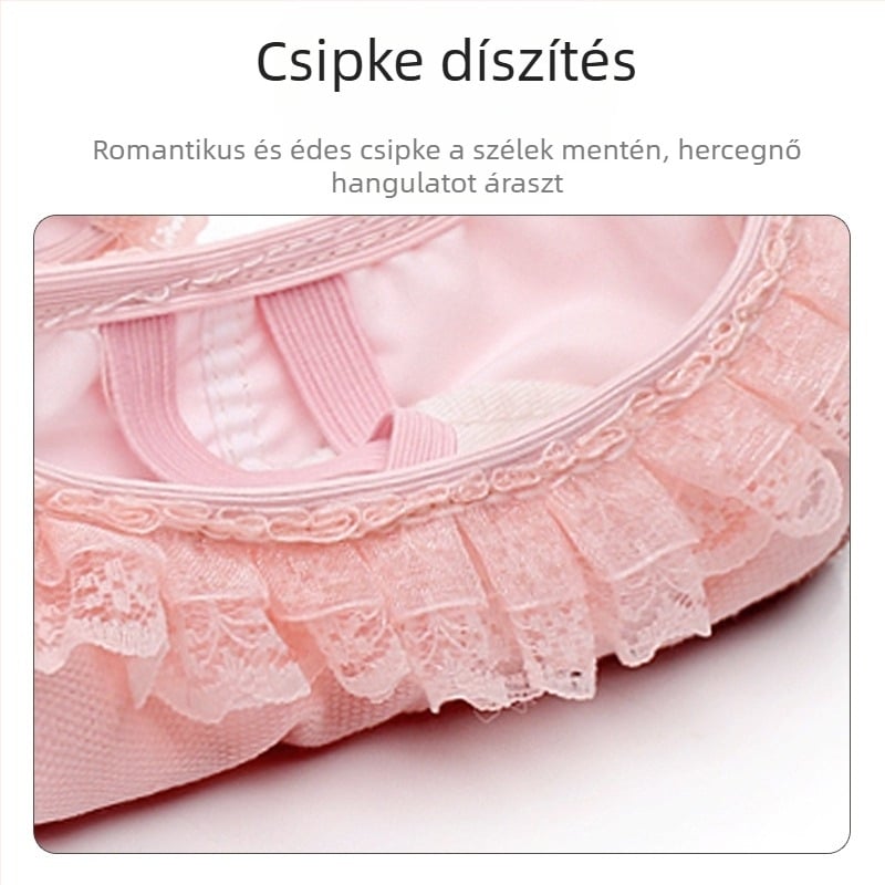 Tánccipők Női és Gyermek Puha Talpú Őszi és Téli Gyakorló Testhezálló Gyapjúval Bélelt Húsos Csipke Macskakarom Lányoknak Hercegnő Balett Tánc