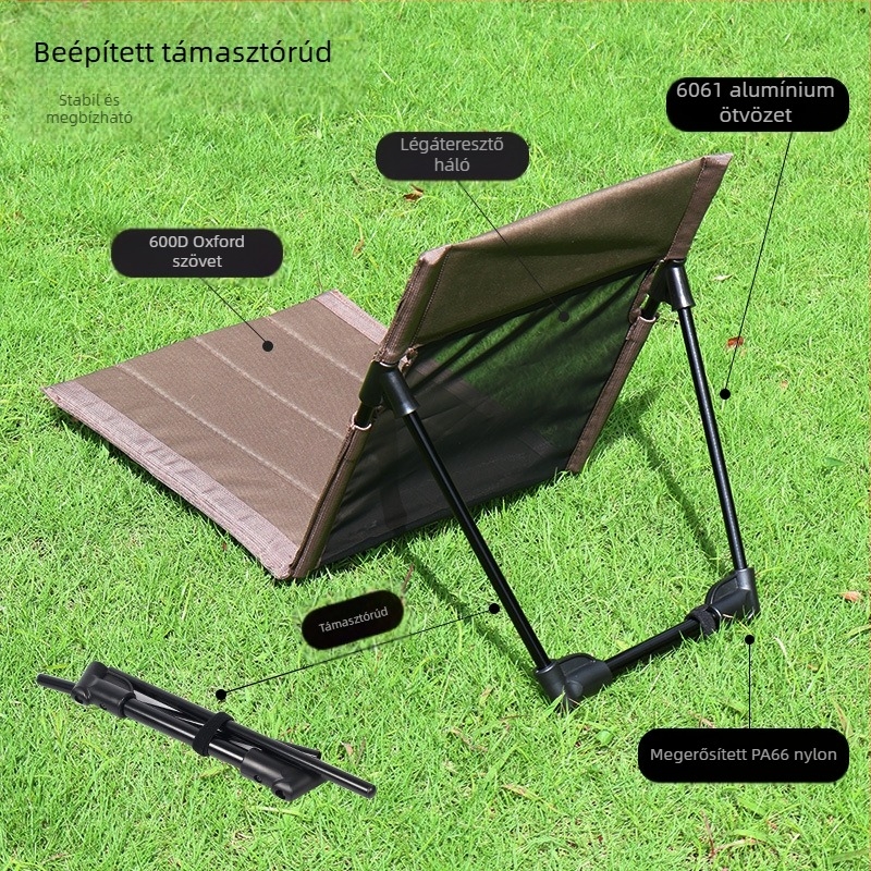 Kültéri kemping hátpárna egyszerű strandszék hordozható kerti szék multifunkcionális összecsukható tartós szabadidős szék