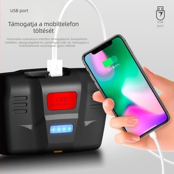 Boyue T6 töltő indukciós fényszóró vízálló LED erős fényű teleszkópos zoom fényszóró kültéri horgászfényszóró nagykereskedelem