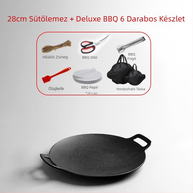 Öntöttvas serpenyő, grillsütő, gáztűzhely, indukciós tűzhely, grillsütő, bevonat nélküli öntöttvas, koreai stílusú kültéri grillsütő