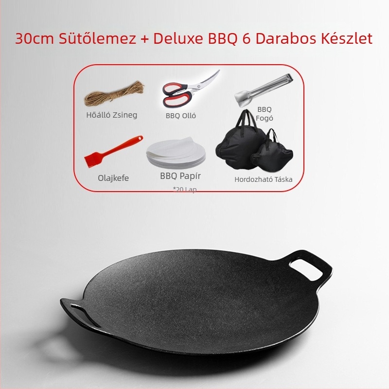 Öntöttvas serpenyő, grillsütő, gáztűzhely, indukciós tűzhely, grillsütő, bevonat nélküli öntöttvas, koreai stílusú kültéri grillsütő