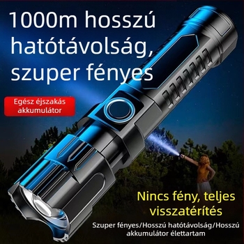 Erős fényű, újratölthető háztartási, kültéri, kis hordozható világító lámpa, tartós kerékpár éjszakai fény