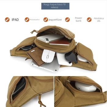 Határokon átnyúló kültéri multifunkcionális taktikai deréktáska férfi láthatatlan fegyvertok kopásálló és tartós sport mellkasi táska tároló keresztpántos táska