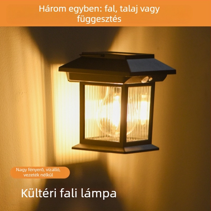 Napelemes otthoni nap kültéri kerti lámpa fali lámpa újratölthető kerti dugaszolható újratölthető lámpa virág indukciós LED fény kert