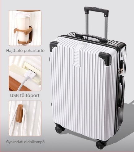 20 hüvelykes alumínium vázas kocsi tok univerzális kerekes bőrönd női bőrönd retro 24 hüvelykes diák jelszó doboz nagykereskedelmi poggyász