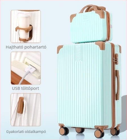 20 hüvelykes alumínium vázas kocsi tok univerzális kerekes bőrönd női bőrönd retro 24 hüvelykes diák jelszó doboz nagykereskedelmi poggyász