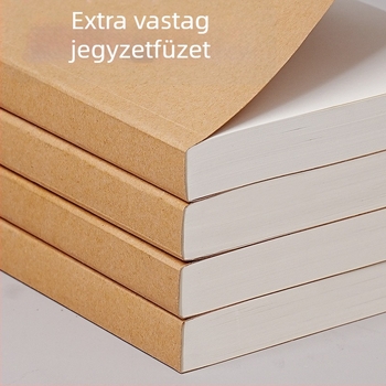 Kraft papír borítójú diákjegyzetfüzet gyakorlati vázlatfüzet retro jegyzettömb nagyméretű festőkönyv üres papírkönyv