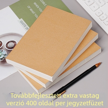 Kraft papír borítójú diákjegyzetfüzet gyakorlati vázlatfüzet retro jegyzettömb nagyméretű festőkönyv üres papírkönyv