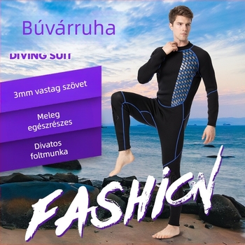 3 mm-es búvárruha, gumival vastagított, hidegálló, meleg úszásra, férfi és női hosszú ujjú, egyrészes szörfözésre, téli úszásra, medúzaruhák