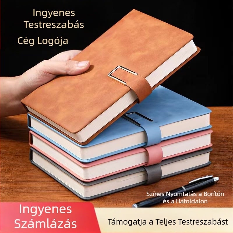 Üzleti jegyzetfüzet nyomtatható logóval ellátott üzleti A5-ös vízszintes vonalas jegyzettömb napló párnázott irodaszer jegyzetfüzet nagykereskedelem