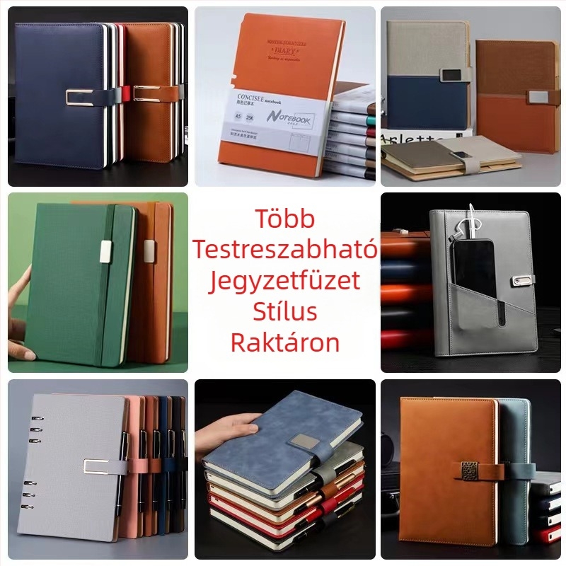 Üzleti jegyzetfüzet nyomtatható logóval ellátott üzleti A5-ös vízszintes vonalas jegyzettömb napló párnázott irodaszer jegyzetfüzet nagykereskedelem