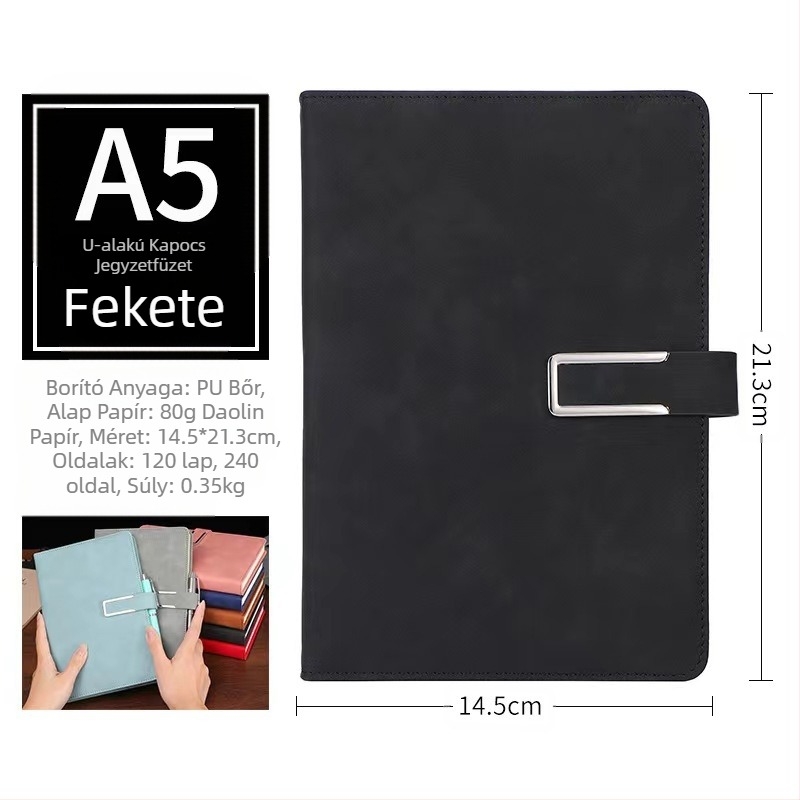 Üzleti jegyzetfüzet nyomtatható logóval ellátott üzleti A5-ös vízszintes vonalas jegyzettömb napló párnázott irodaszer jegyzetfüzet nagykereskedelem