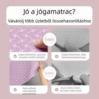 Zhenle jógaszőnyeg, környezetbarát, csúszásmentes, ütéscsillapító, csendes, speciális fitneszszőnyeg, kiszélesített és vastagított otthoni aerobik táncszőnyeg