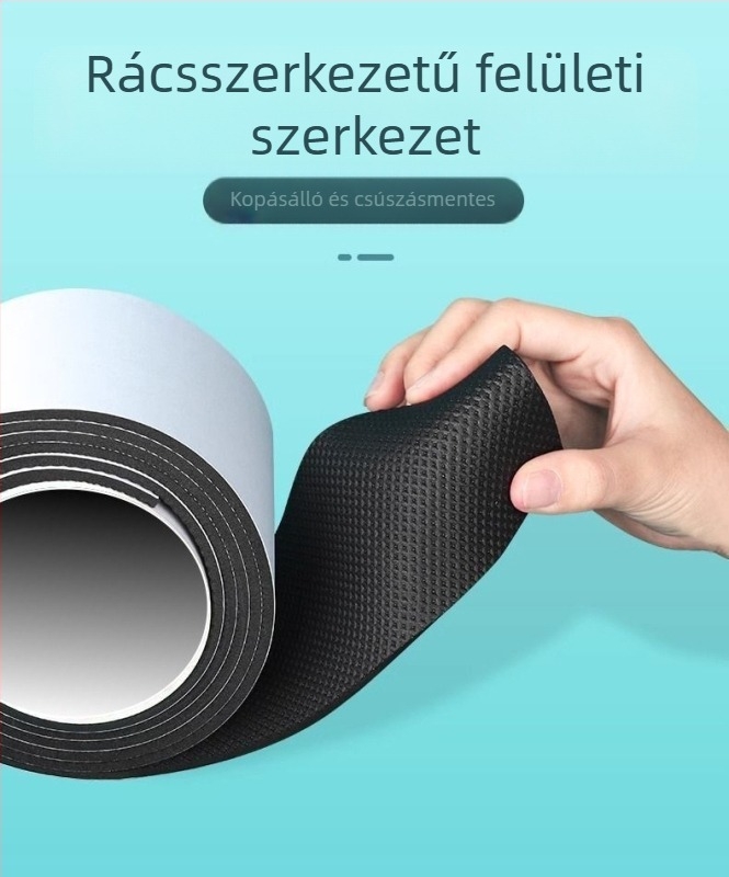 Csúszásgátló, kopásálló gumitalp-matrica, kopásgátló sarokmatrica, vastag sarok, hangtompító, sarok hangszigetelő szalagos matrica