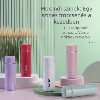 120 ml-es, nagyméretű, egyenes pohár, diákkollégiumi, 304 rozsdamentes acélból készült, vákuumos pohár, mini, hordozható, zsebes vizespohár, női