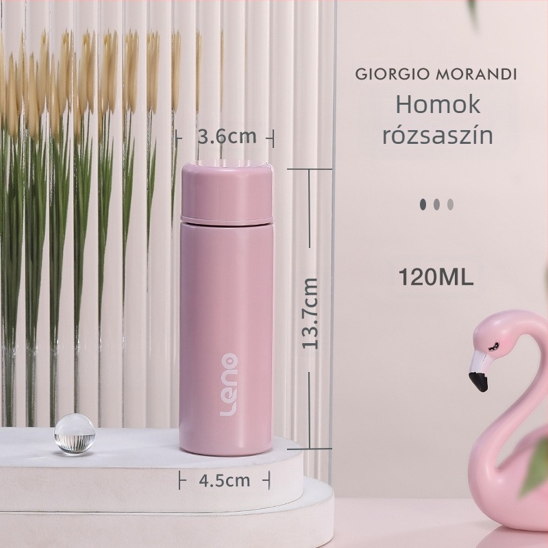 120 ml-es, nagyméretű, egyenes pohár, diákkollégiumi, 304 rozsdamentes acélból készült, vákuumos pohár, mini, hordozható, zsebes vizespohár, női