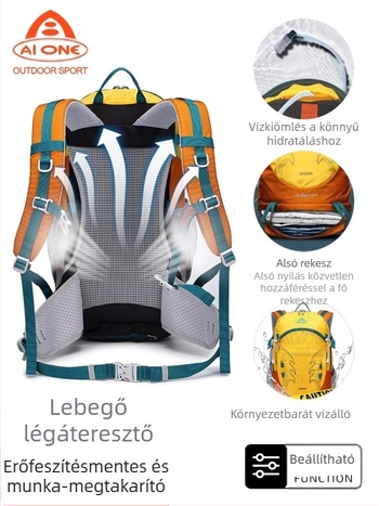 Aiwang kültéri hegymászó táska, felfüggesztett hátú, vízálló férfi és női kempingező, túrázó, kerékpáros hátizsák, 30 literes