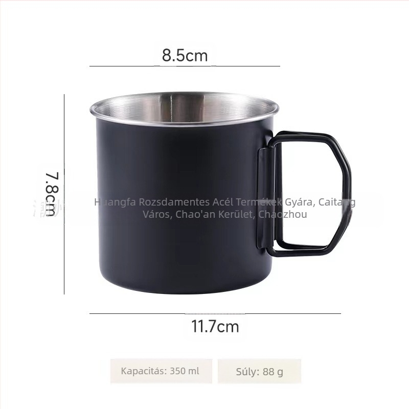 Kültéri rozsdamentes acél 304 összecsukható pohár Kültéri kemping konyhai eszközök Hegymászás Vizespohár Hordozható tároló Söröskorsó