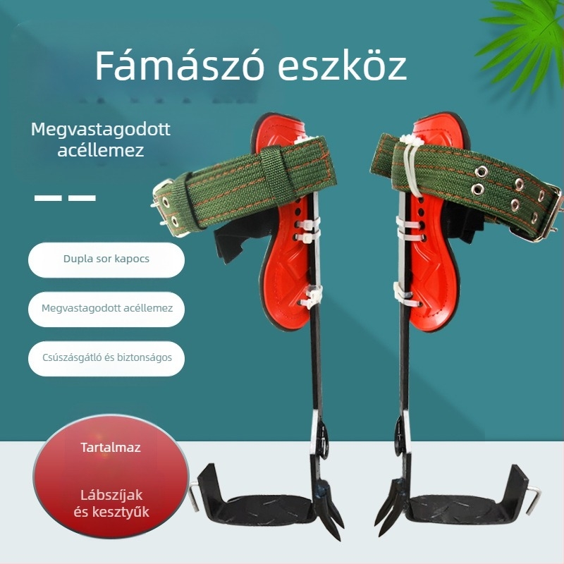 Gyári nagykereskedelmi famászó műtárgy függőleges famászó szerszám fa lábkötő fiú nagy fordulat Hornet lábcsat szedő vas cipő