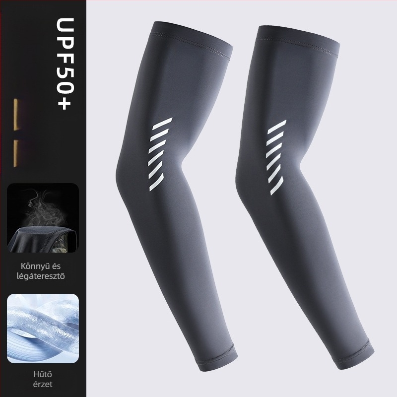 Napvédő jégvédő férfi ujjvédő jégselyem kézvédő nyári vékony hűvös érzés lélegző UV védelem nyári kerékpáros karvédő