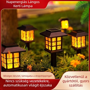 Napelemes lámpák, gyeplámpák, kültéri állólámpák, lánglámpák, ház tájvilágítás, villa kerti lámpák, automatikus
