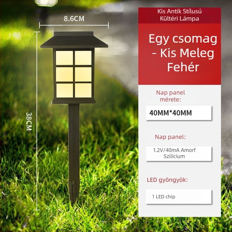 Napelemes lámpák, gyeplámpák, kültéri állólámpák, lánglámpák, ház tájvilágítás, villa kerti lámpák, automatikus